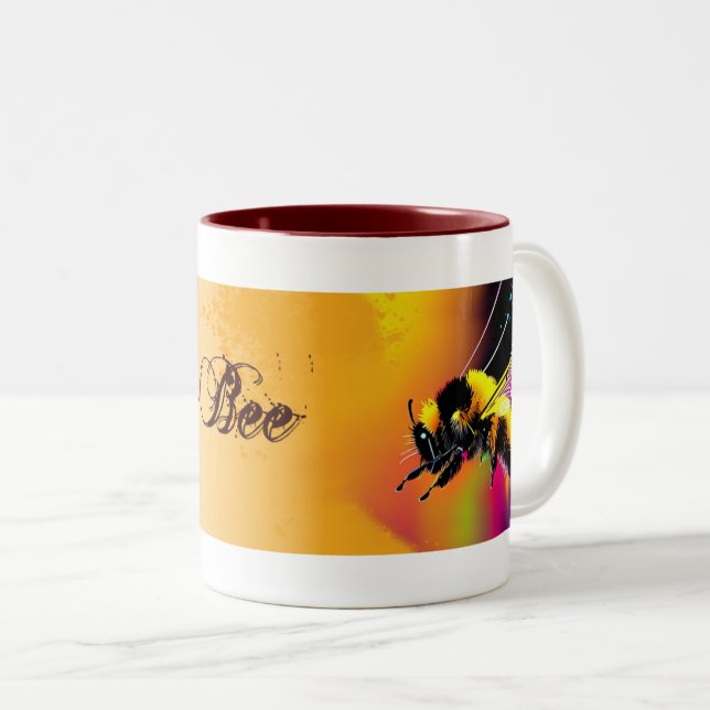Tasse 2 Couleurs Boug de thé d'abeille (Devant droit)