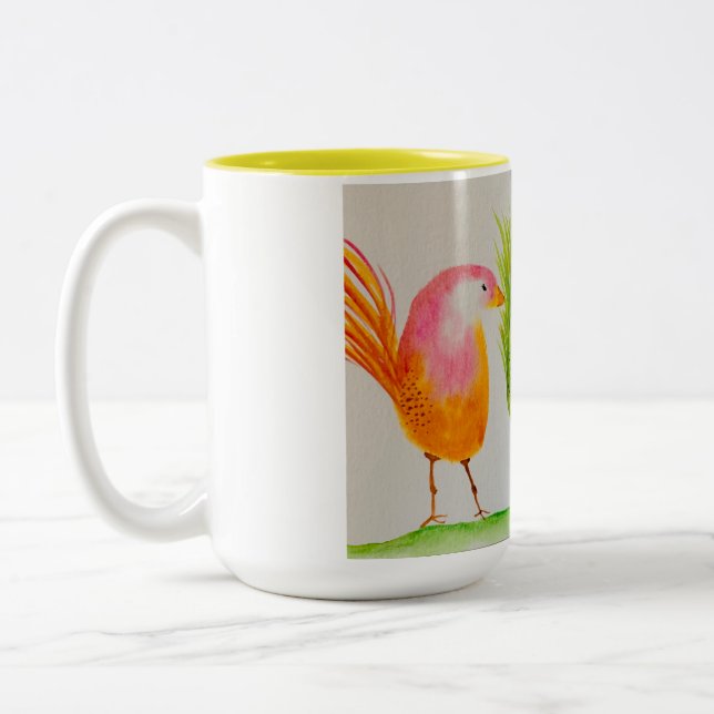 Tasse 2 Couleurs Boug d'oiseaux peints (Gauche)