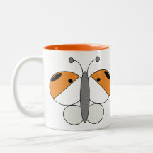 Bouge à papillon coloré mignonne - Conseil orange