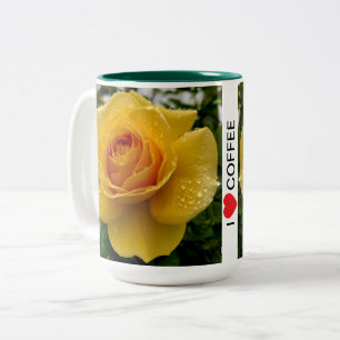 TASSE 2 COULEURS BOUGIE DE CAFÉ À FLEURS