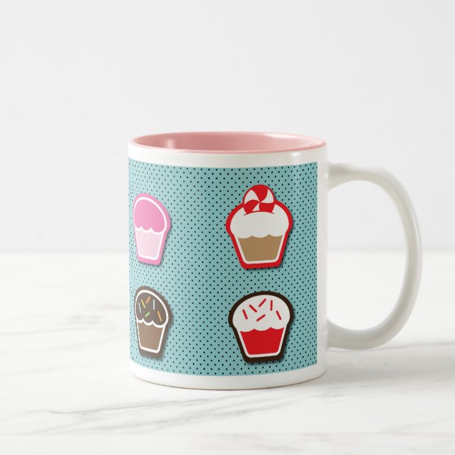 Tasse 2 Couleurs Boulangeries de friandises - Cupcake Lover's Coffe (Droit)