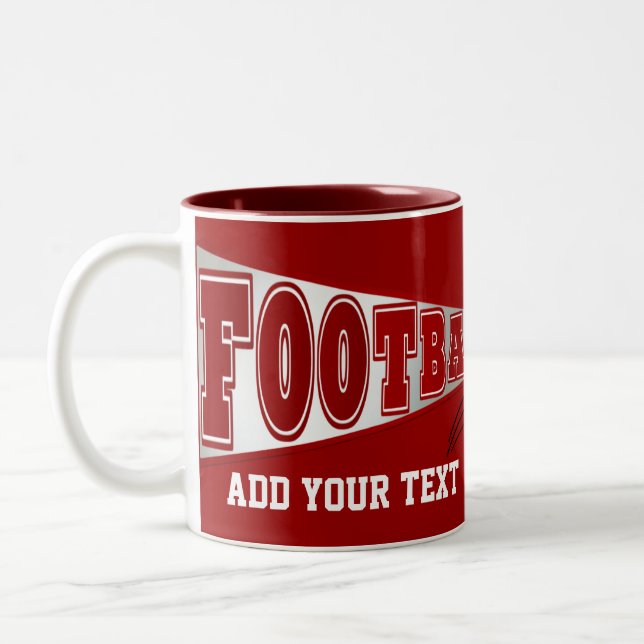 Tasse 2 Couleurs Boule de FOOTBALL rouge et blanc - SRF (Gauche)