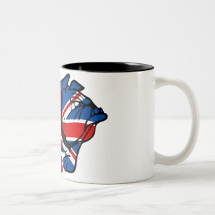 Tasse 2 Couleurs Bouledogue impressionnant d'Union Jack