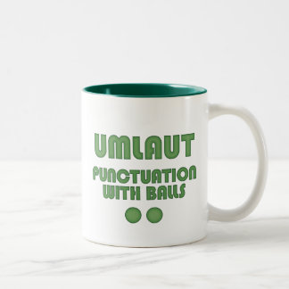Tasse 2 Couleurs Boules Umlaut (Vert)
