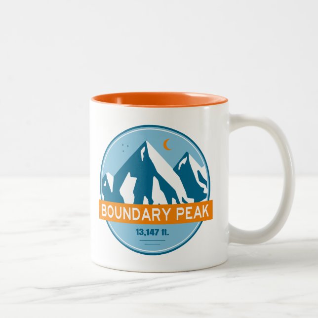 Tasse 2 Couleurs Boundary Peak Nevada Stars Moon (Droit)