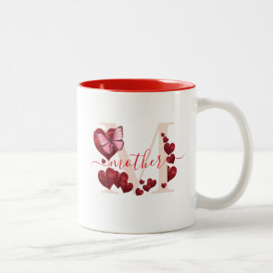 Tasse 2 Couleurs Bouquet de feuilles en forme de cœur de papillon p
