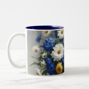 Tasse 2 Couleurs Bouquet de fleurs Elégante aquarelle