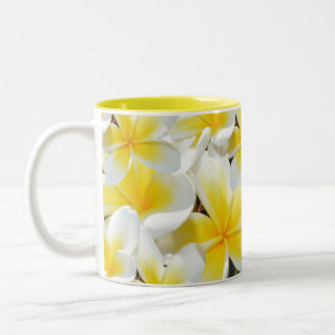 Tasse 2 Couleurs Bouquet Frangipani jaune,