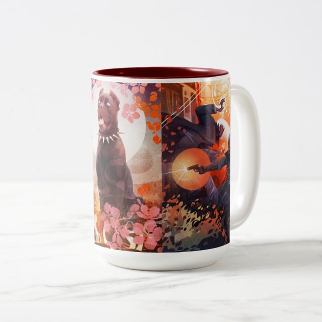 Tasse 2 Couleurs Bouteille d'art Galen Dara (Devant droit)
