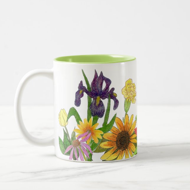 Tasse 2 Couleurs Bouteille du jardin du printemps (Gauche)