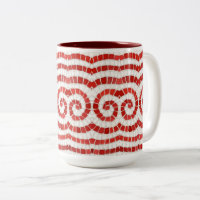 Bouton à deux tons ROUGE IONIC MOSAIC Tall Maroon