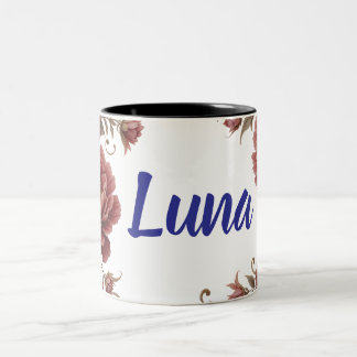 Tasse 2 Couleurs Bouton floral à deux tons personnalisable