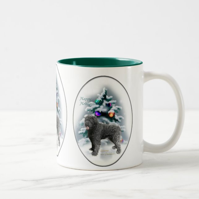 Tasse 2 Couleurs Bouvier des Flandres Cadeaux de Noël (Droit)