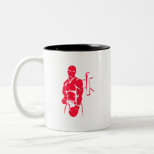 Tasse 2 Couleurs Boxe rouge d'écarlate