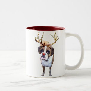 Tasse 2 Couleurs Boxeur rouge de nez
