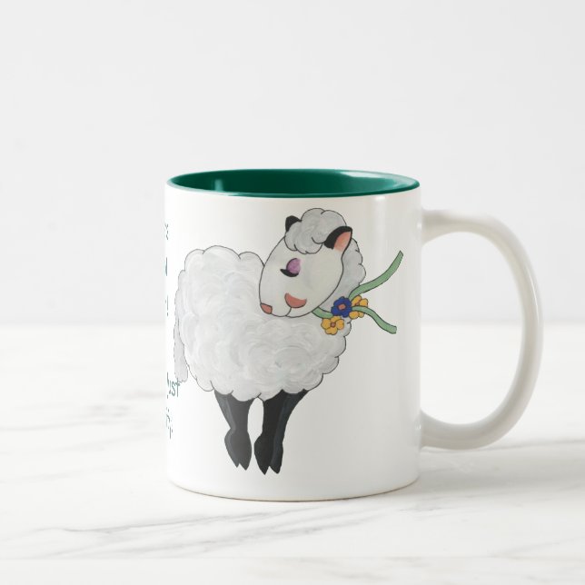 Tasse 2 Couleurs Brebis non grosse, brebis pelucheuse ! (Droit)
