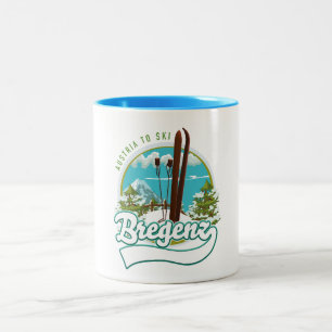 Tasse 2 Couleurs Bregenz autriche pour skier logo