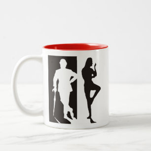 Tasse 2 Couleurs Britanniques Avengers noir et blanc