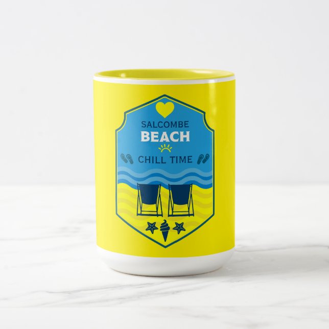 Tasse 2 Couleurs British Beach Theme Gift (Centre)
