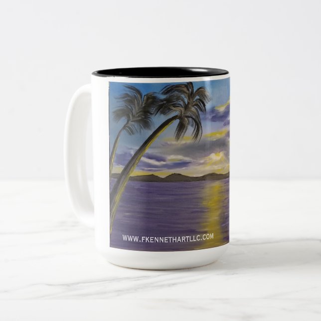 Tasse 2 Couleurs Brouillard de lavande (Devant gauche)