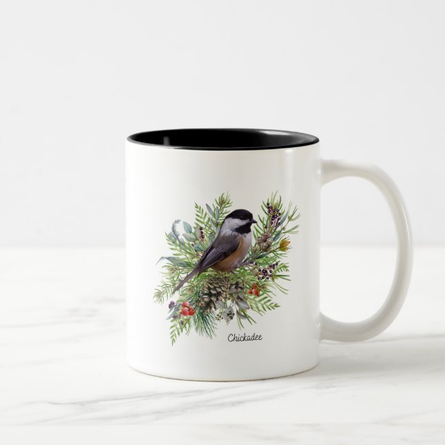 Tasse 2 Couleurs Brouillard d'oiseaux (Droit)