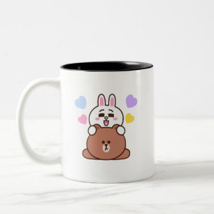 Tasse 2 Couleurs Brown ours cony lapin amour
