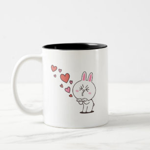 Tasse 2 Couleurs Brown ours cony lapin amour