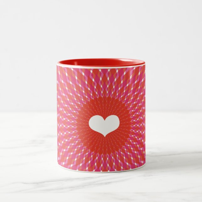 Tasse 2 Couleurs Bruit de coeur de Valentine (Centre)