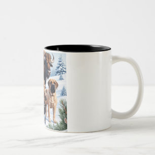 Tasse 2 Couleurs Bull, Mastiff, Chien à l'extérieur