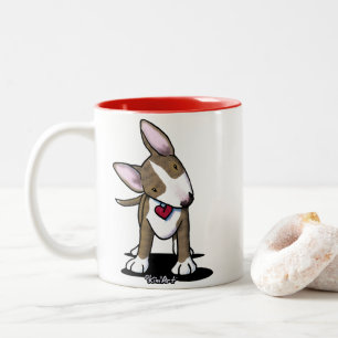 Tasse 2 Couleurs Bull-terrier Brindle de KiniArt