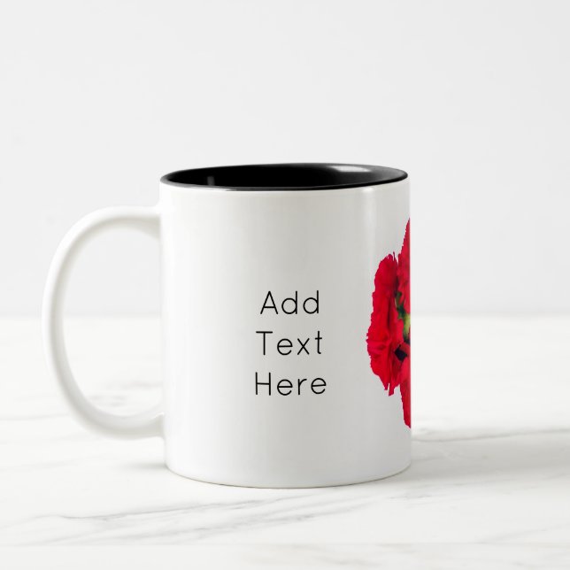 Tasse 2 Couleurs Bundle of Red Carnation Flowers (Gauche)