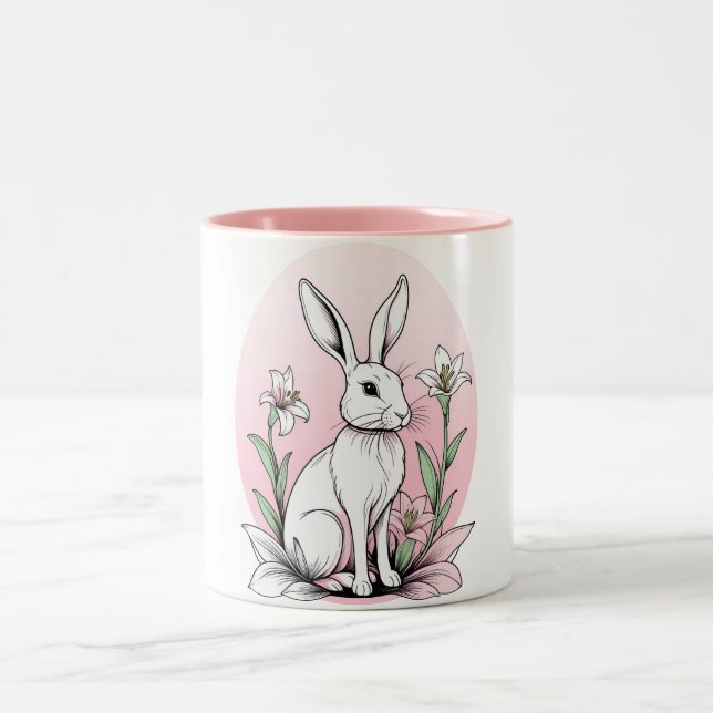 Tasse 2 Couleurs Bunny et Lilies (Centre)