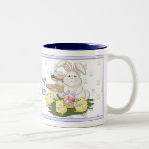 Tasse 2 Couleurs Bunny et pousses de Pâques