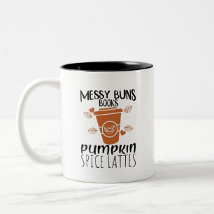 Tasse 2 Couleurs Buns, Livres, Lattes d'épices Citrouilles - Automn