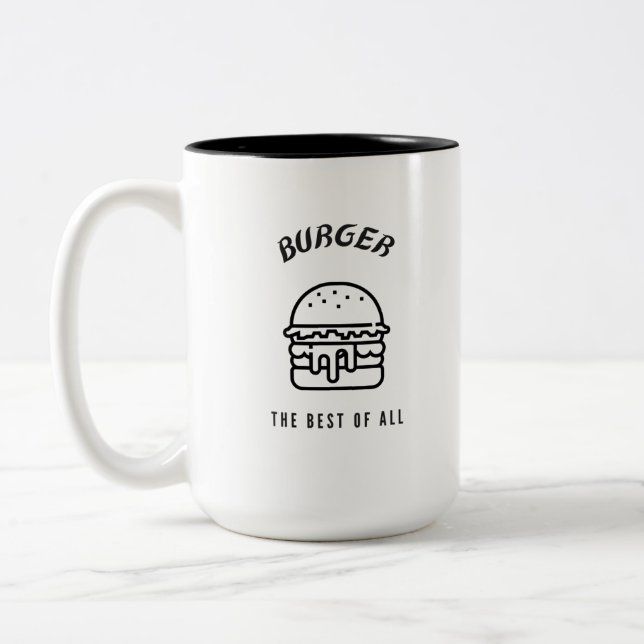 Tasse 2 Couleurs Burger le meilleur de tous (Gauche)