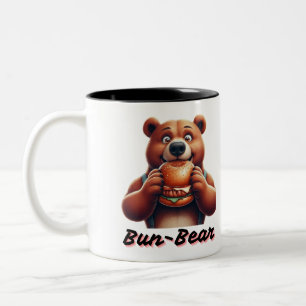 Tasse 2 Couleurs Burger Ours - Drôle Foin Animal Cartoon Art