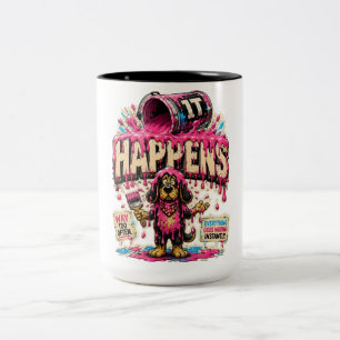 Tasse 2 Couleurs Ça arrive Humour Informatique Personnalisé Drôle