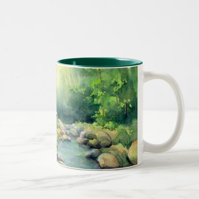 Tasse 2 Couleurs CABINE de RONDIN par SHARON SHARPE (Droit)