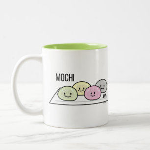 Tasse 2 Couleurs Câble de riz à la crème glacée Cute Mochi Thé vert