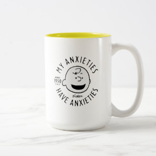 Tasse 2 Couleurs cacahuètes   Charlie Brown Nervous depuis 1950
