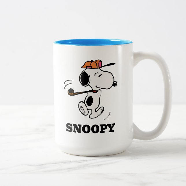 Tasse 2 Couleurs cacahuètes | Snoopy Golf Swing (Droit)