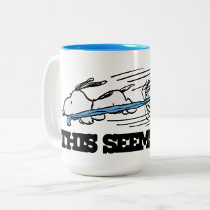 Tasse 2 Couleurs cacahuètes Snoopy & Linus