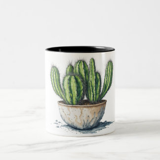 Tasse 2 Couleurs Cactus en casserole