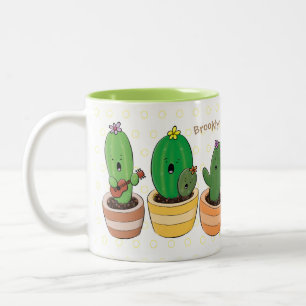Tasse 2 Couleurs Cactus trio chantante mignonne dessin animé