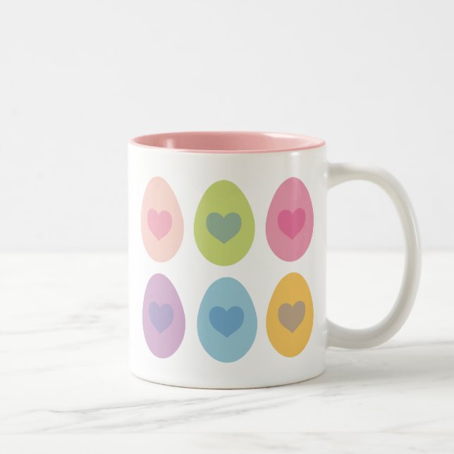 Tasse 2 Couleurs Cadeau aux oeufs de Pâques (Droit)