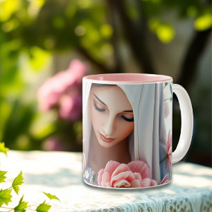 Tasse 2 Couleurs Cadeau chrétien pour les femmes Vierge catholique 