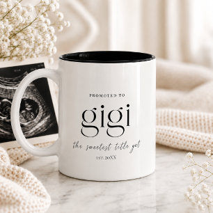 Tasse 2 Couleurs Cadeau d'annonce de grossesse pour Gigi