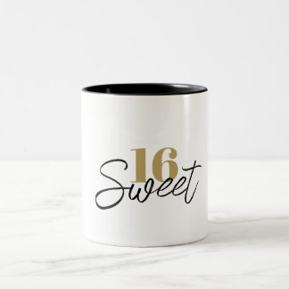 Tasse 2 Couleurs Cadeau de 16e anniversaire Sweet Sixteen Favor