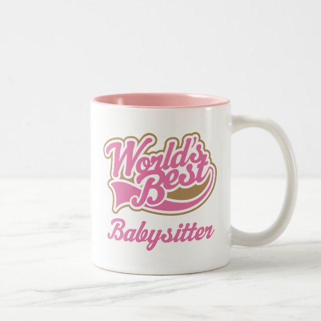 Tasse 2 Couleurs Cadeau de babysitter (Droit)