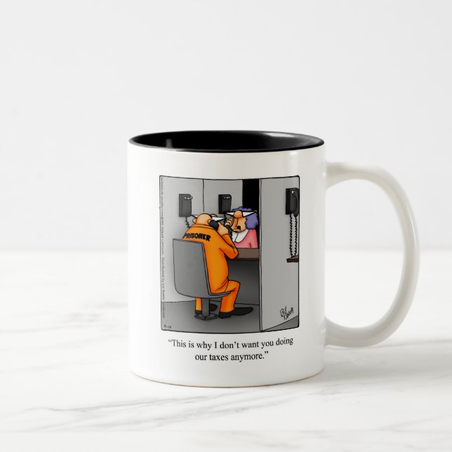 Tasse 2 Couleurs Cadeau de boue d'Humour fiscal (Droit)
